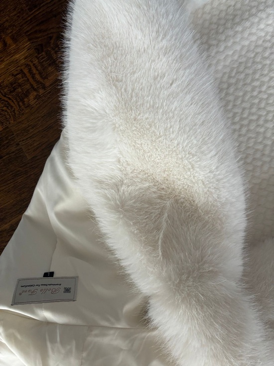 Women's White Faux Fur Hooded Vest by Jessica Simpson - Picture 5 of 8